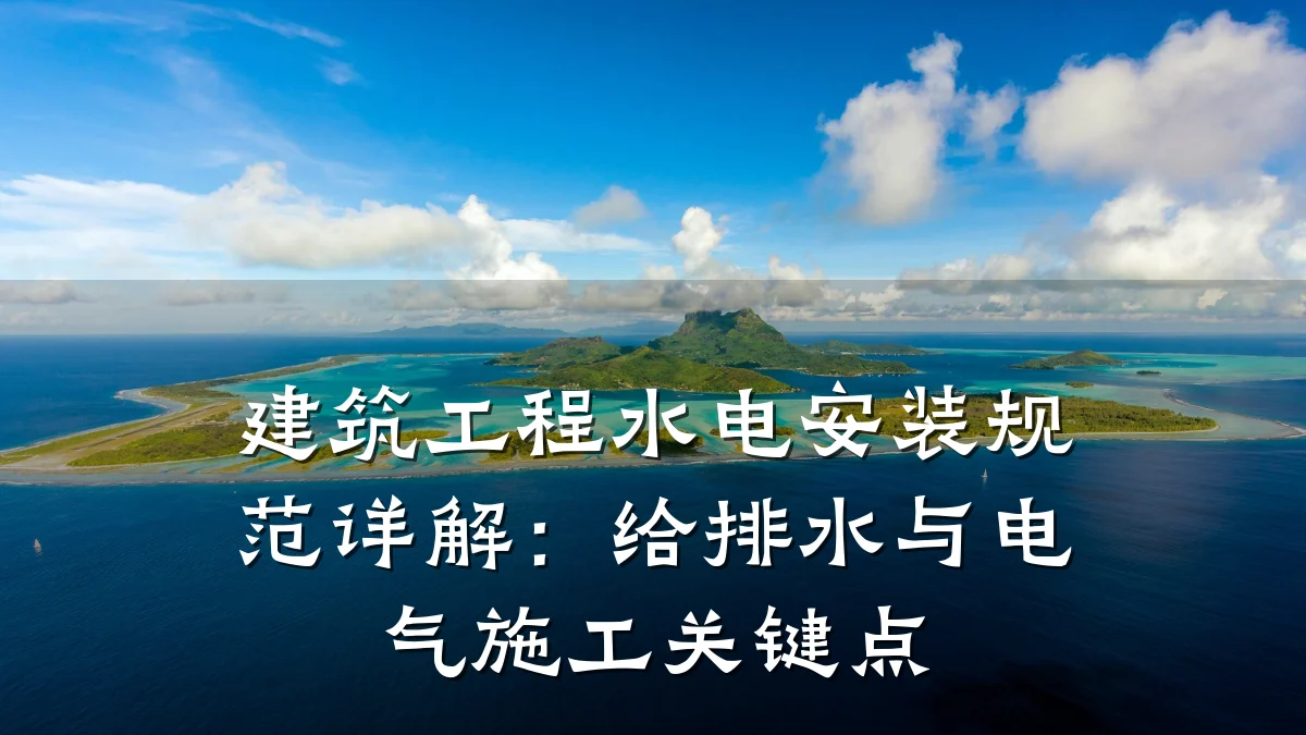 建筑工程水电安装规范详解：给排水与电气施工关键点