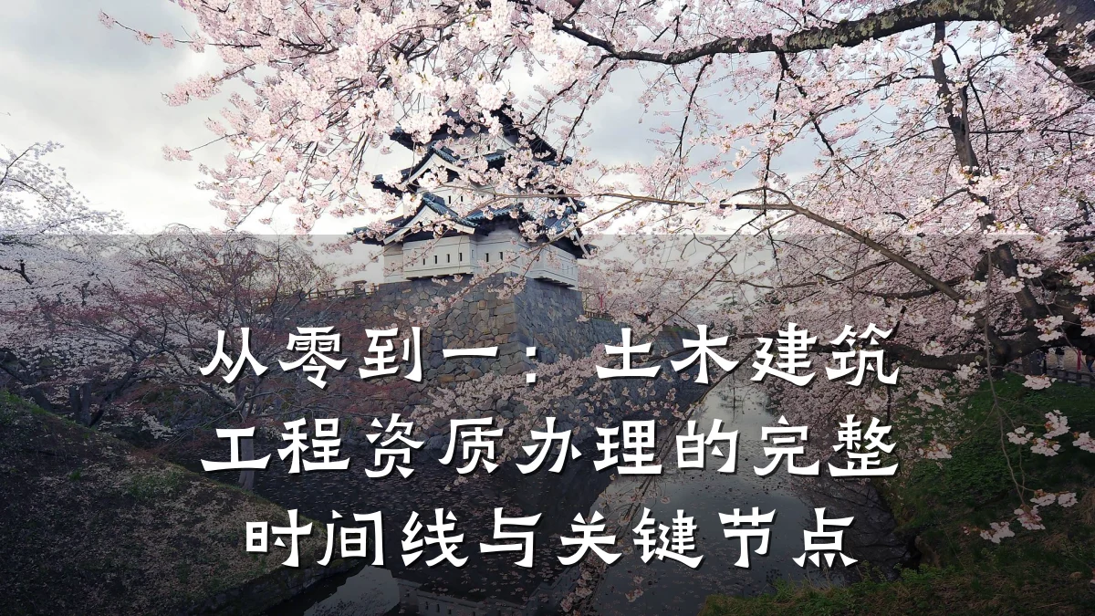 从零到一：土木建筑工程资质办理的完整时间线与关键节点