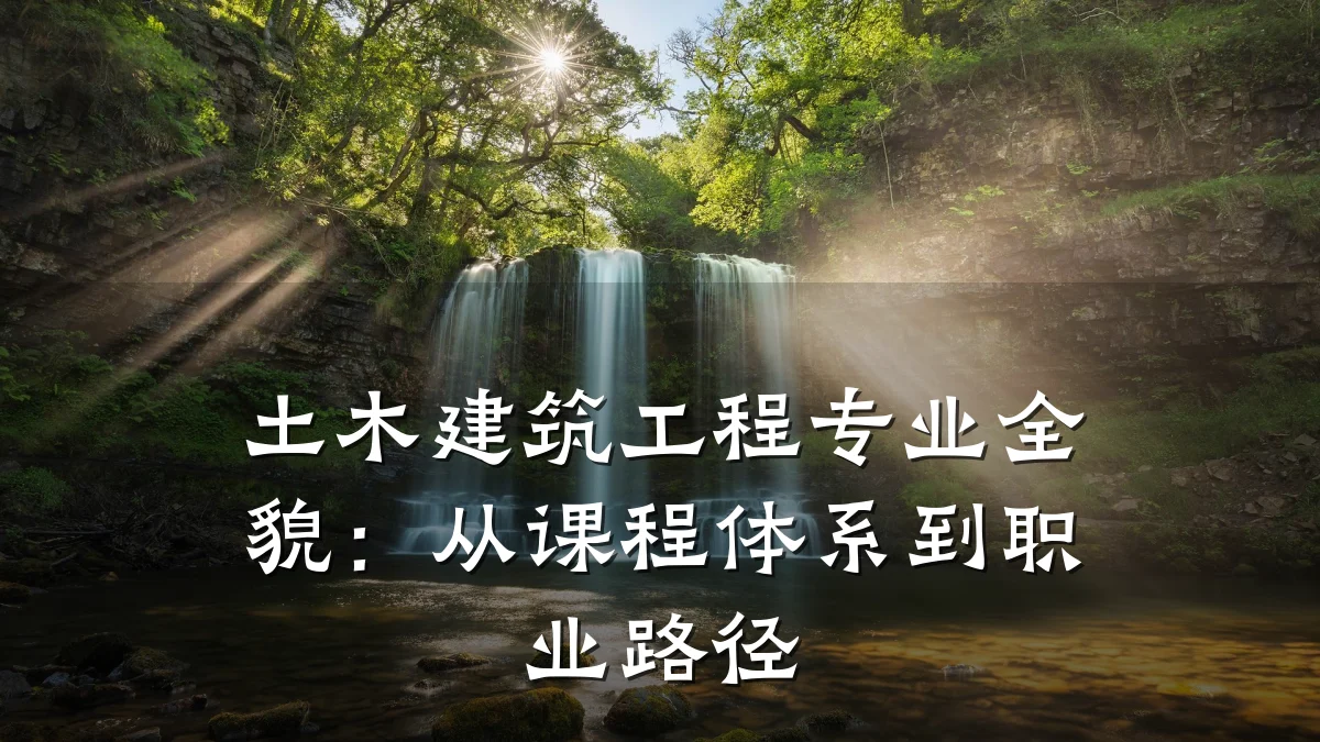 土木建筑工程专业全貌：从课程体系到职业路径