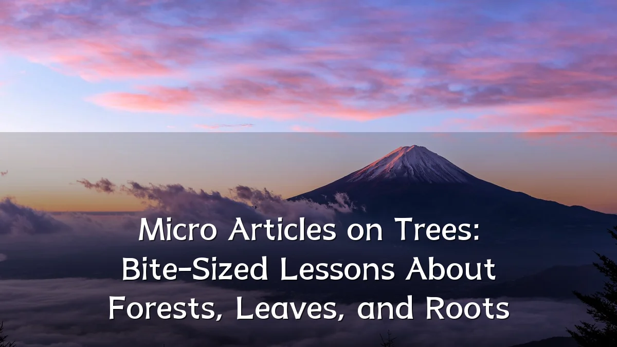 Micro Articles on Trees: Bite-Sized Lessons About Forests, Leaves, and Roots