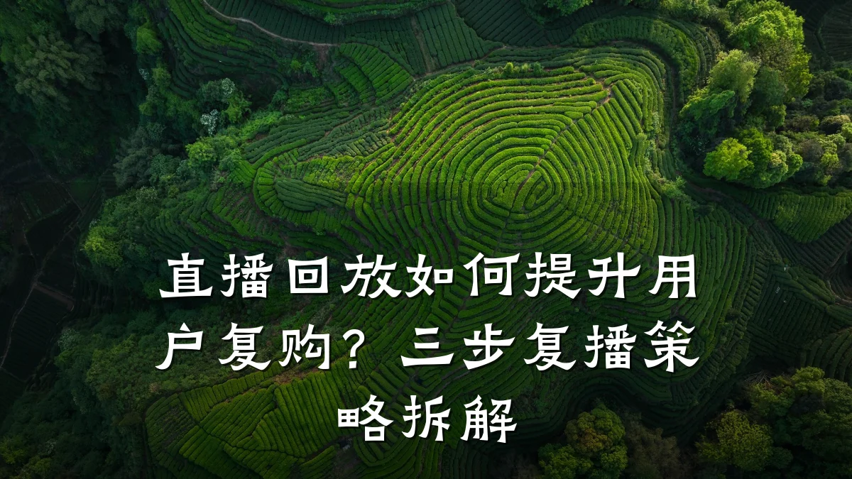 直播回放如何提升用户复购?三步复播策略拆解