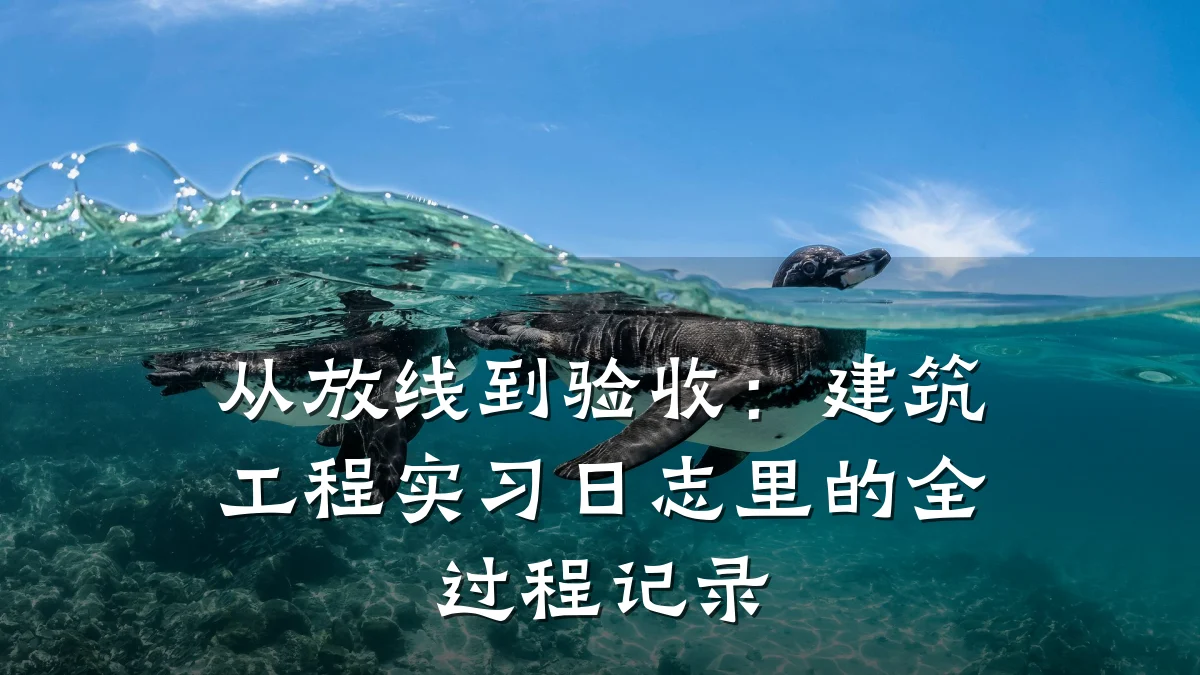 从放线到验收：建筑工程实习日志里的全过程记录