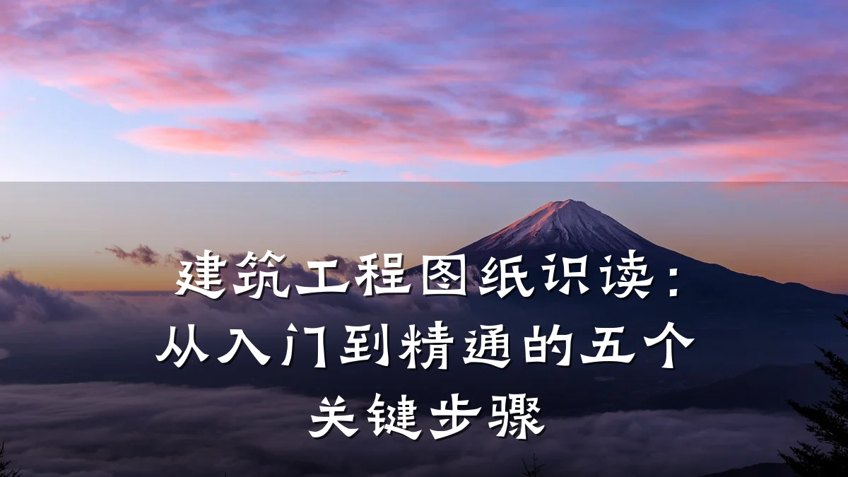 建筑工程图纸识读：从入门到精通的五个关键步骤