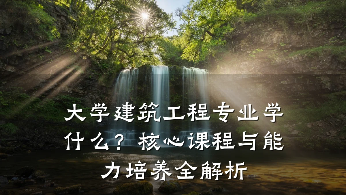 大学建筑工程专业学什么？核心课程与能力培养全解析