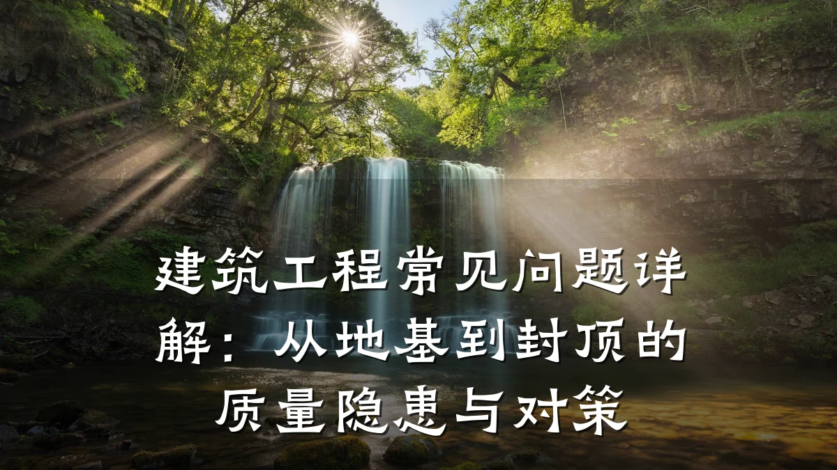 建筑工程常见问题详解：从地基到封顶的质量隐患与对策