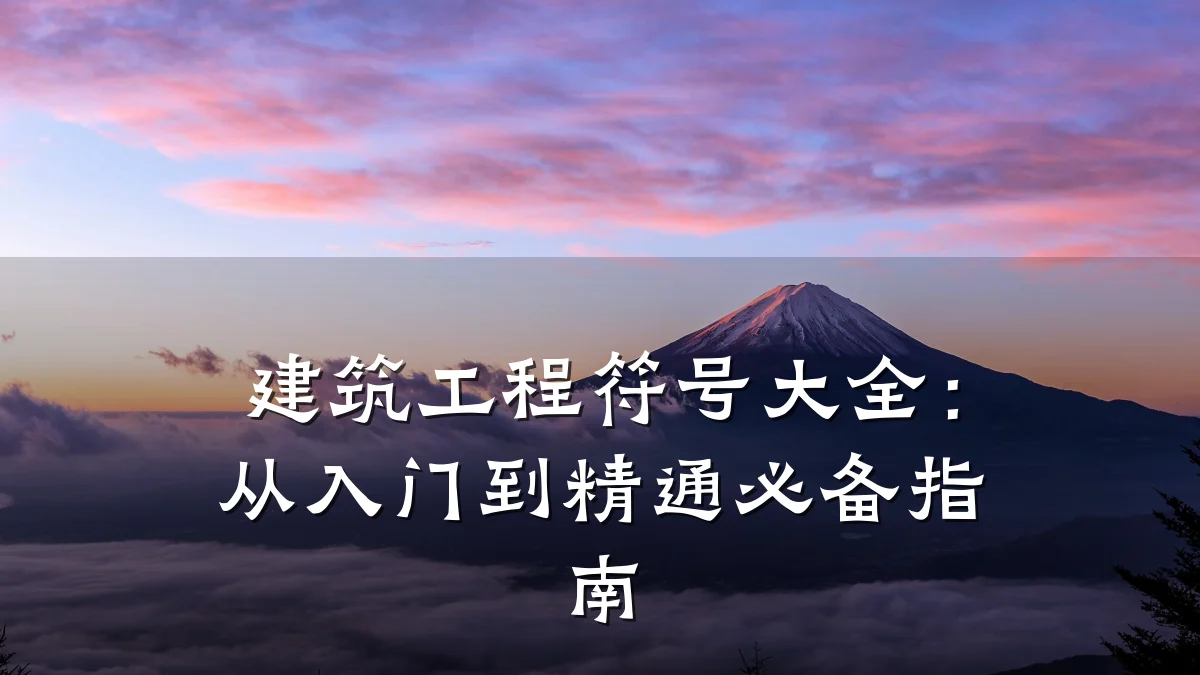 建筑工程符号大全：从入门到精通必备指南