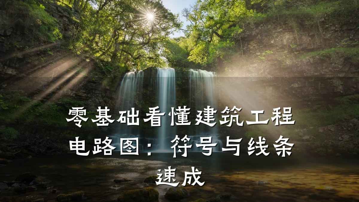 零基础看懂建筑工程电路图：符号与线条速成