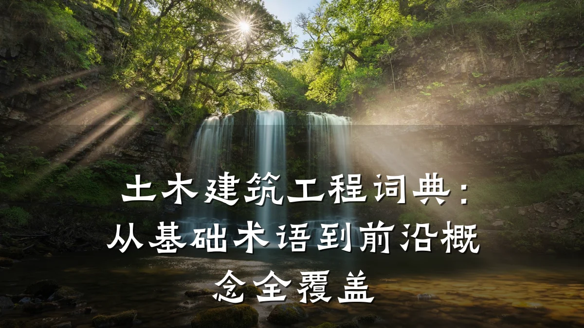 土木建筑工程词典:从基础术语到前沿概念全覆盖