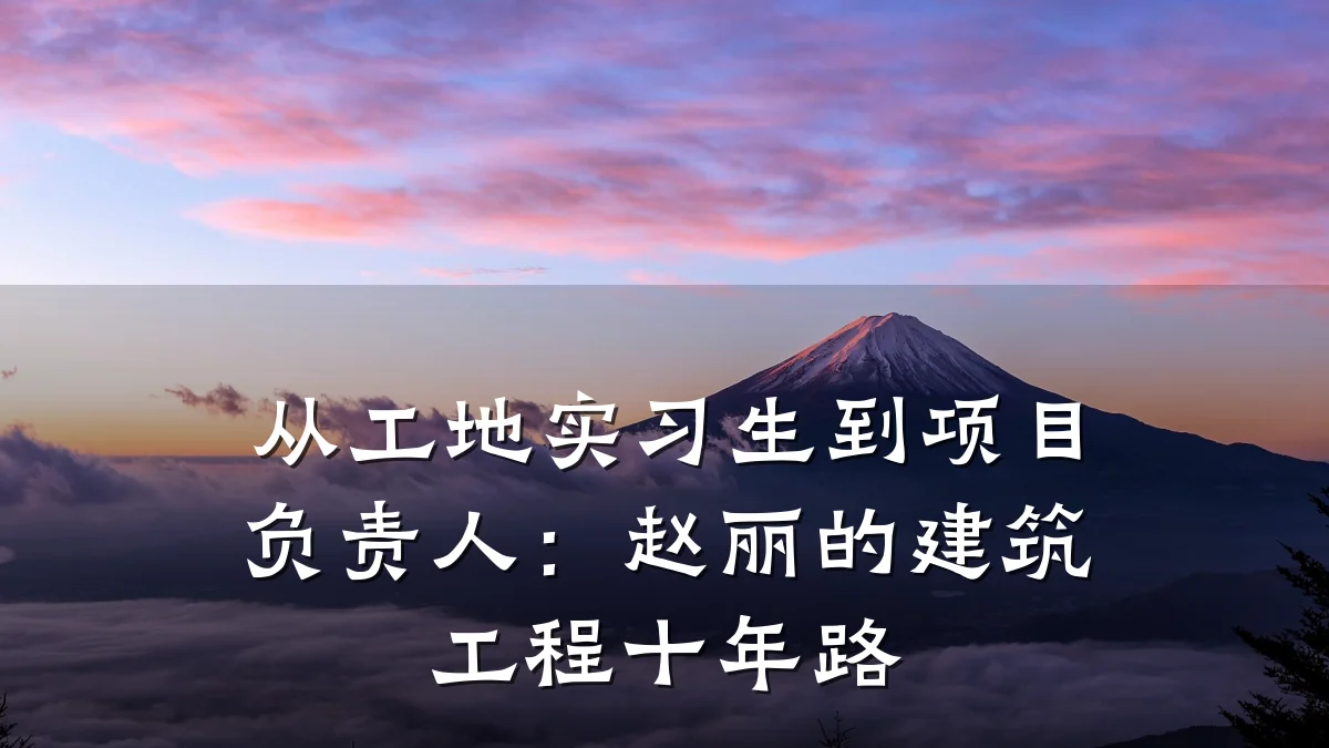 从工地实习生到项目负责人：赵丽的建筑工程十年路