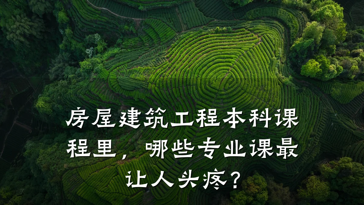 房屋建筑工程本科课程里，哪些专业课最让人头疼？
