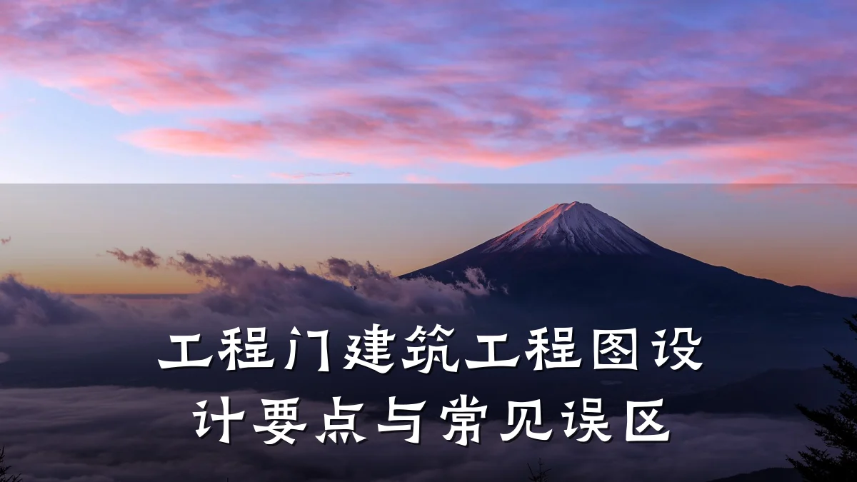 工程门建筑工程图设计要点与常见误区