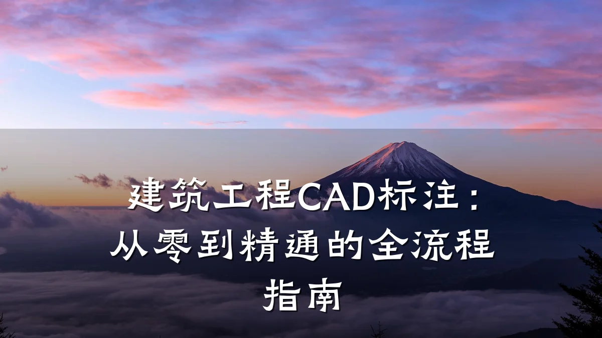 建筑工程CAD标注：从零到精通的全流程指南