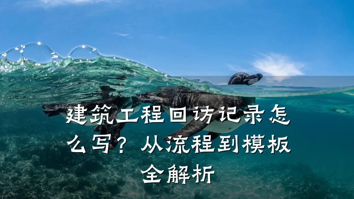 建筑工程回访记录怎么写？从流程到模板全解析