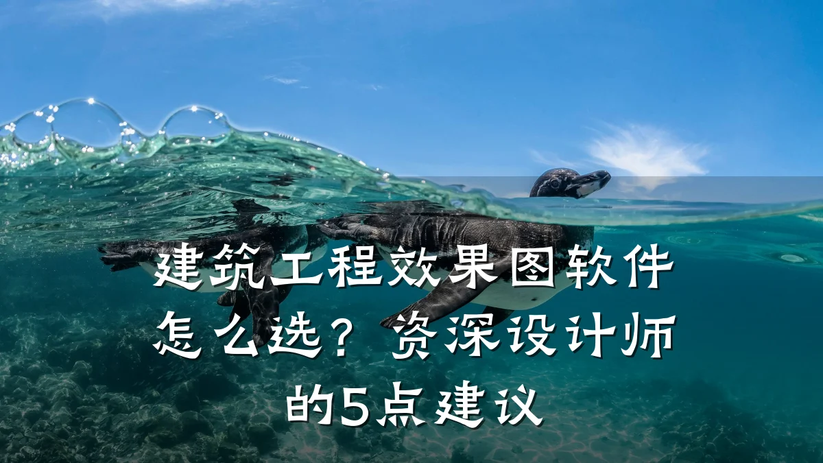 建筑工程效果图软件怎么选？资深设计师的5点建议