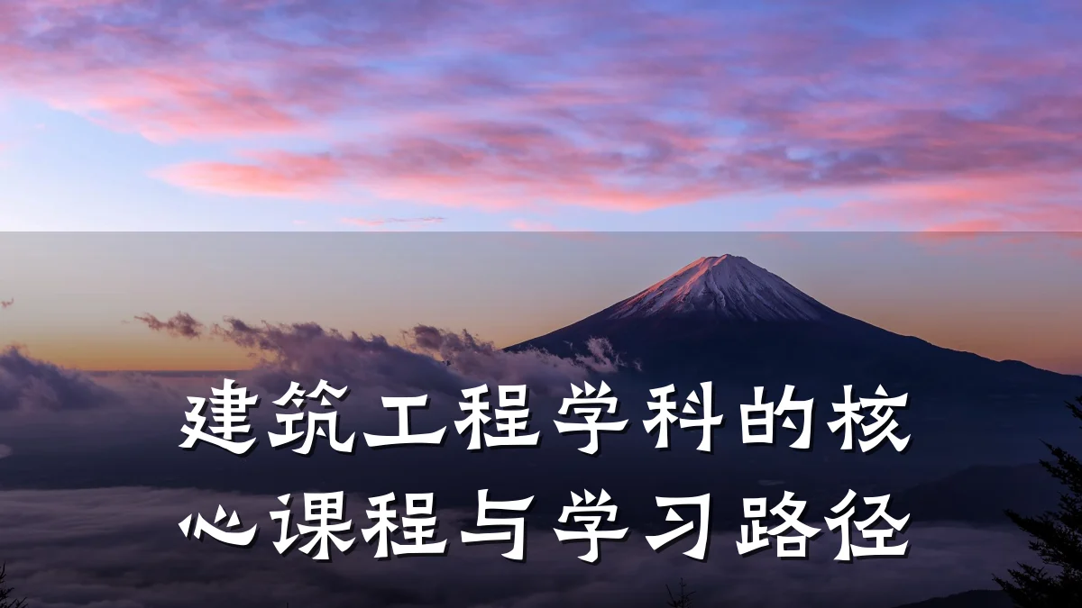 建筑工程学科的核心课程与学习路径