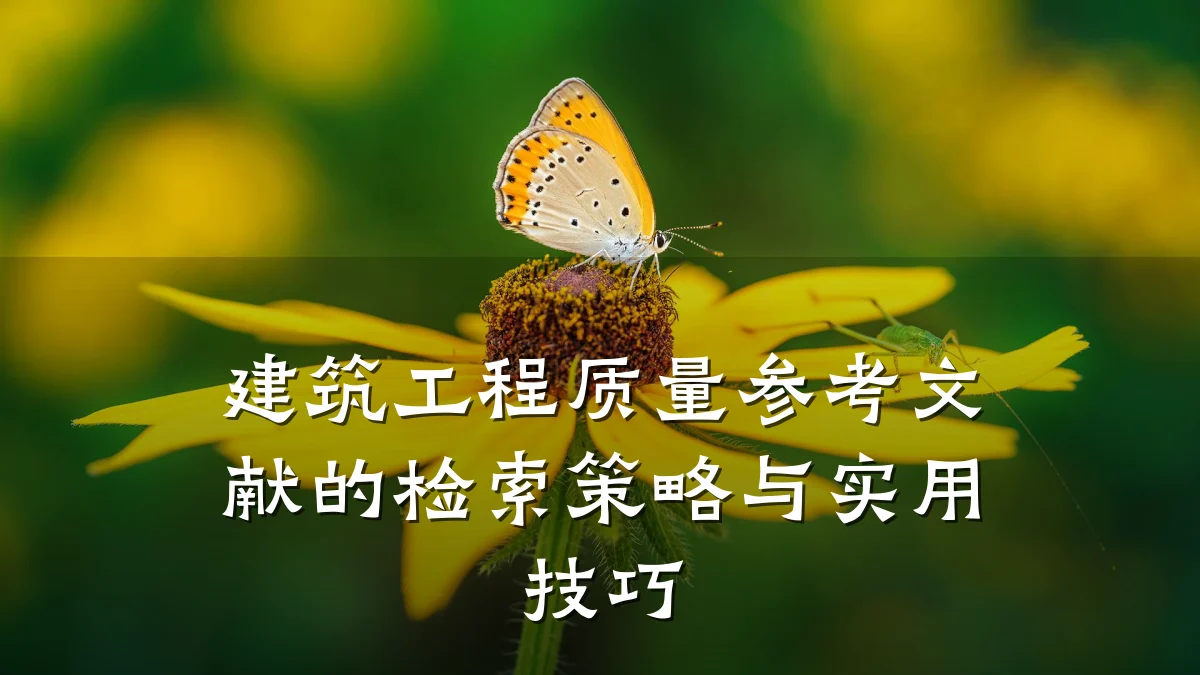 建筑工程质量参考文献的检索策略与实用技巧