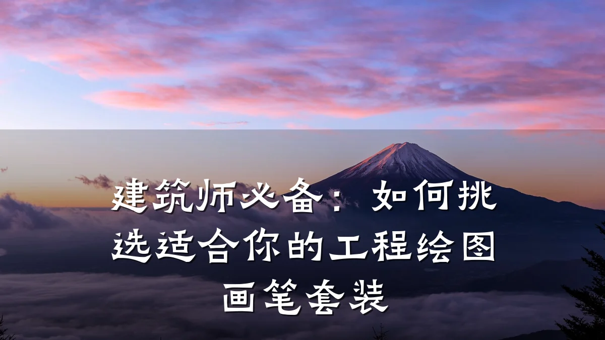 建筑师必备：如何挑选适合你的工程绘图画笔套装