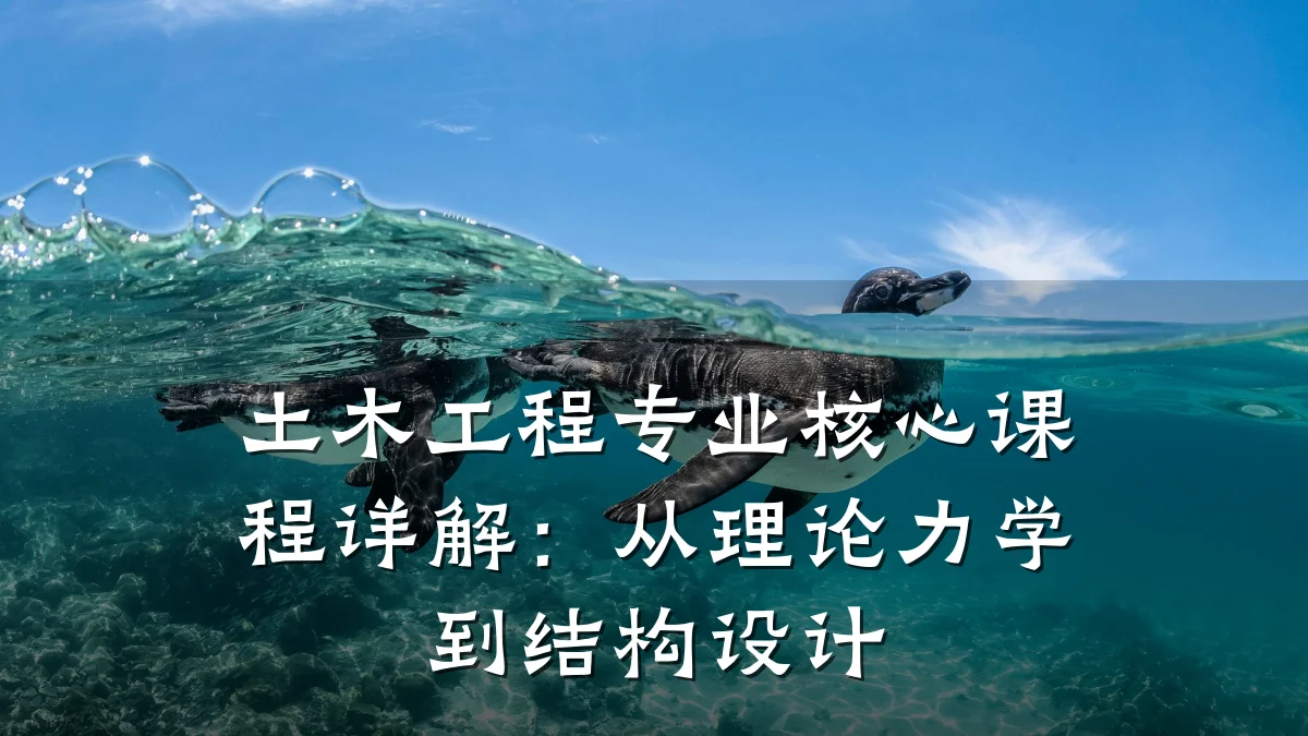 土木工程专业核心课程详解:从理论力学到结构设计