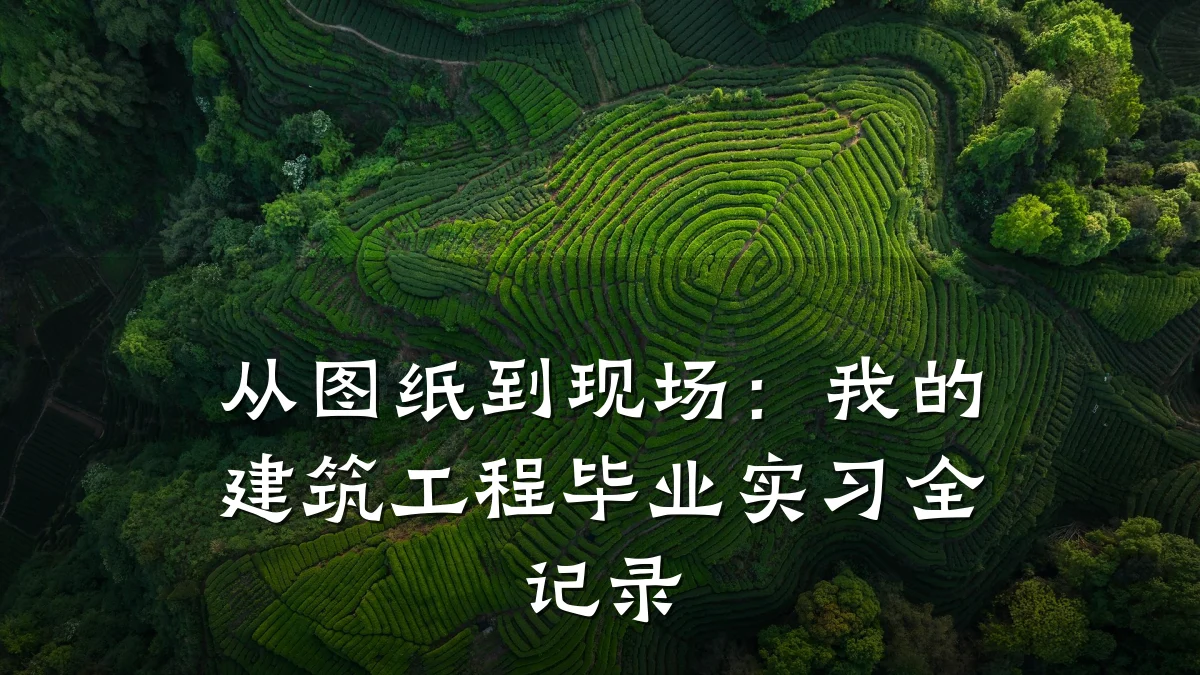 从图纸到现场：我的建筑工程毕业实习全记录