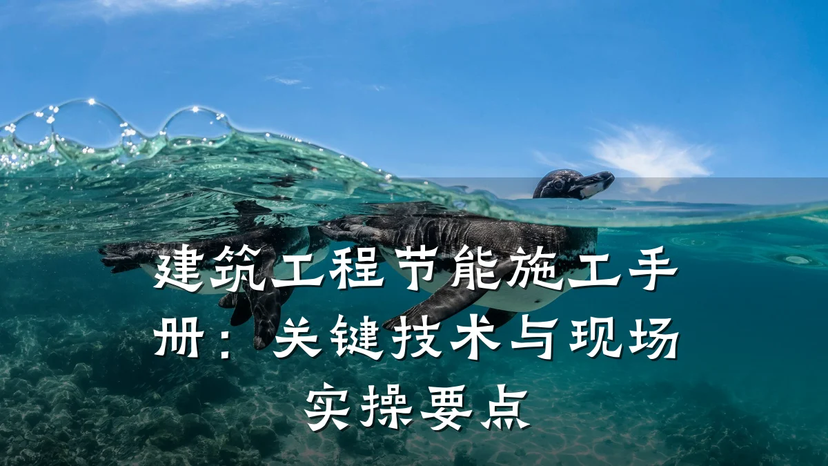 建筑工程节能施工手册：关键技术与现场实操要点