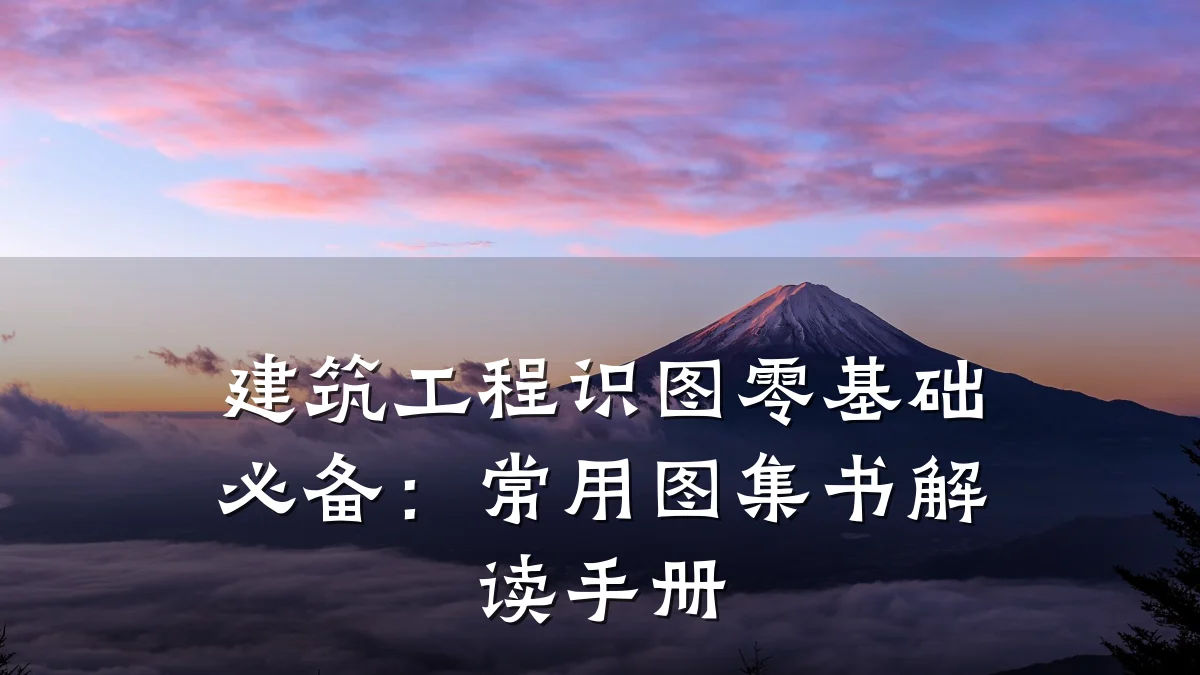 建筑工程识图零基础必备：常用图集书解读手册