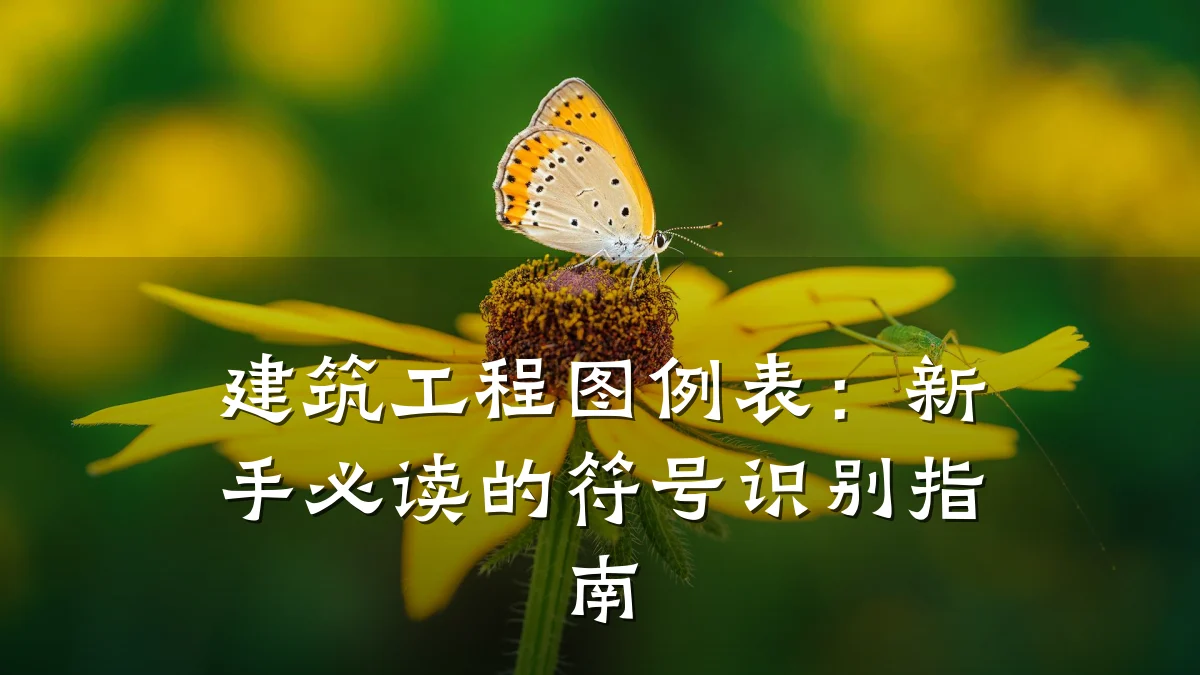 建筑工程图例表:新手必读的符号识别指南