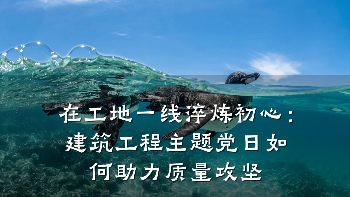 在工地一线淬炼初心：建筑工程主题党日如何助力质量攻坚