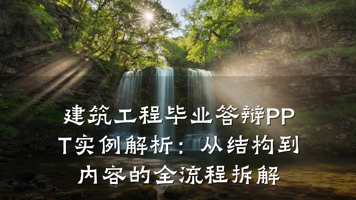 建筑工程毕业答辩PPT实例解析：从结构到内容的全流程拆解