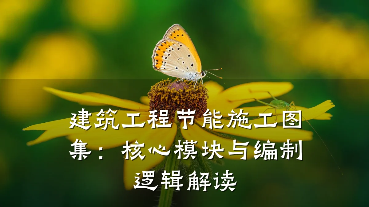 建筑工程节能施工图集：核心模块与编制逻辑解读