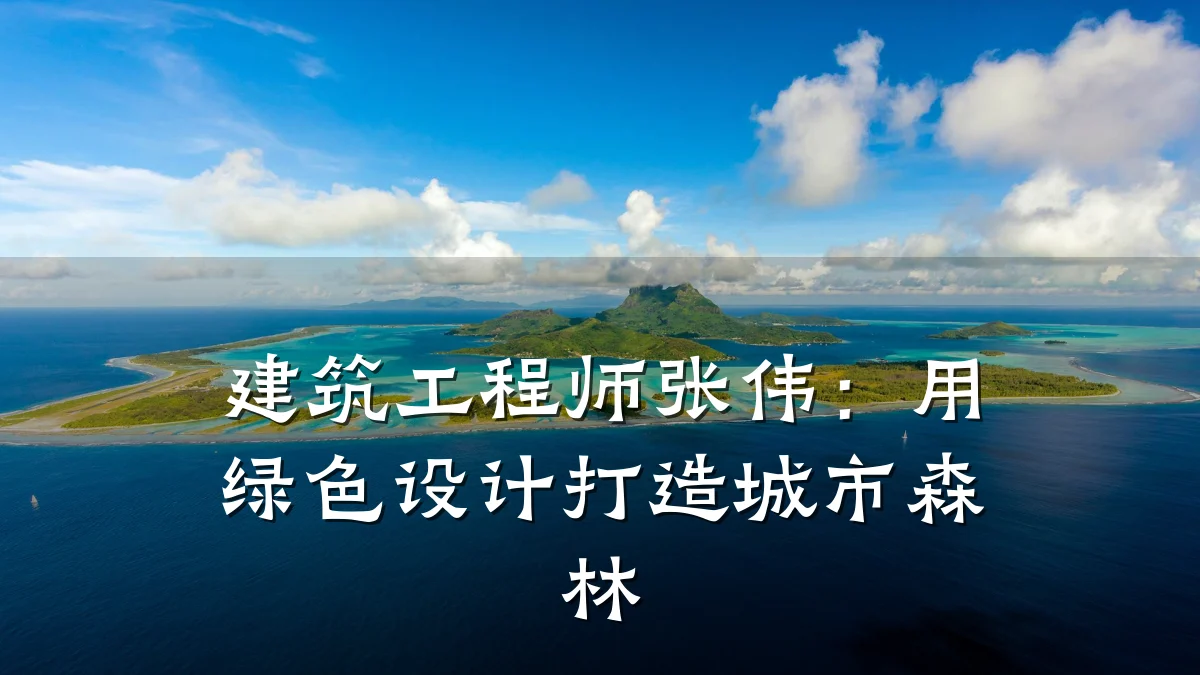 建筑工程师张伟：用绿色设计打造城市森林