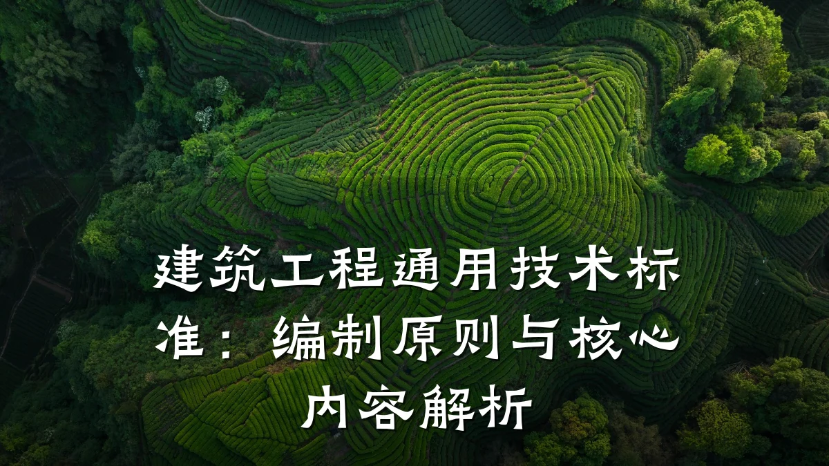 建筑工程通用技术标准：编制原则与核心内容解析
