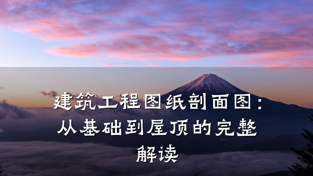 建筑工程图纸剖面图：从基础到屋顶的完整解读