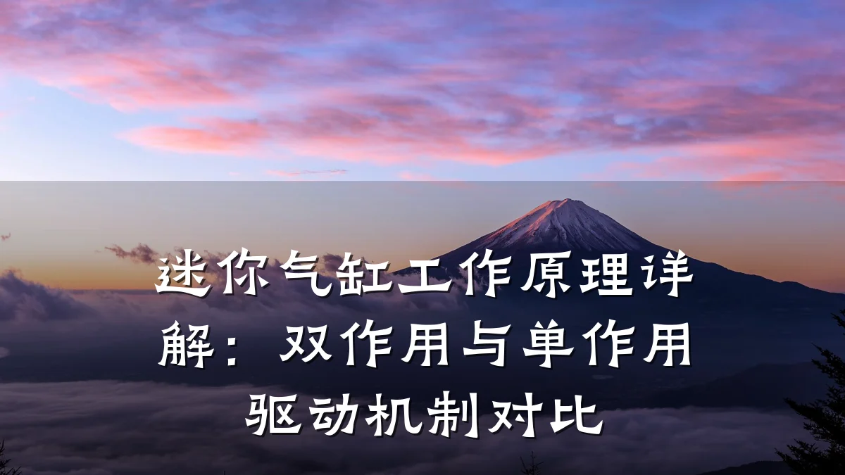 迷你气缸工作原理详解:双作用与单作用驱动机制对比