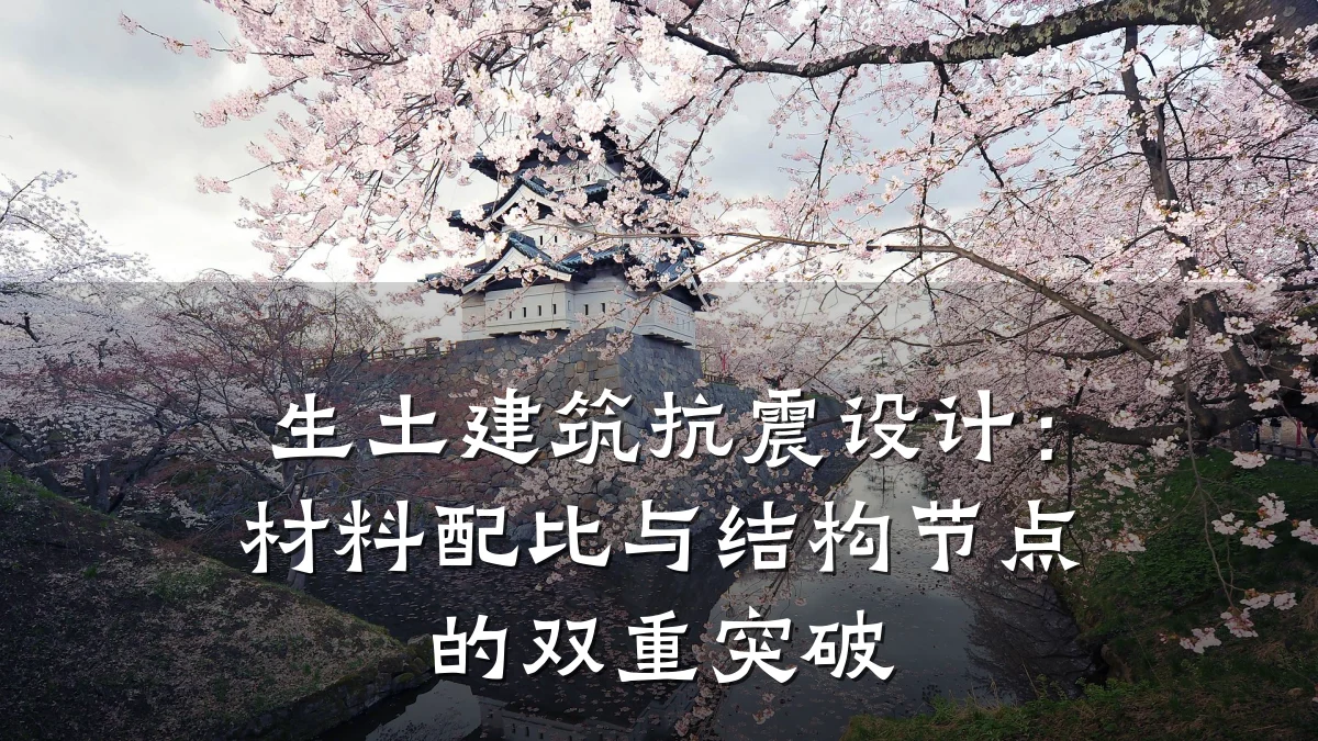 生土建筑抗震设计：材料配比与结构节点的双重突破