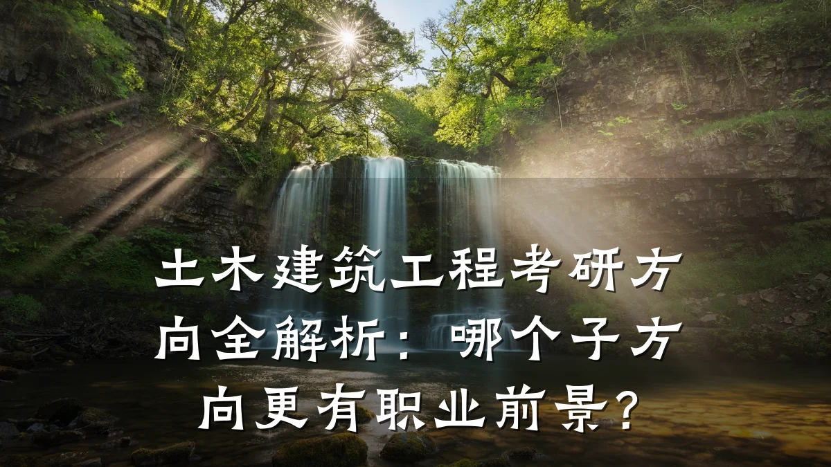 土木建筑工程考研方向全解析：哪个子方向更有职业前景？