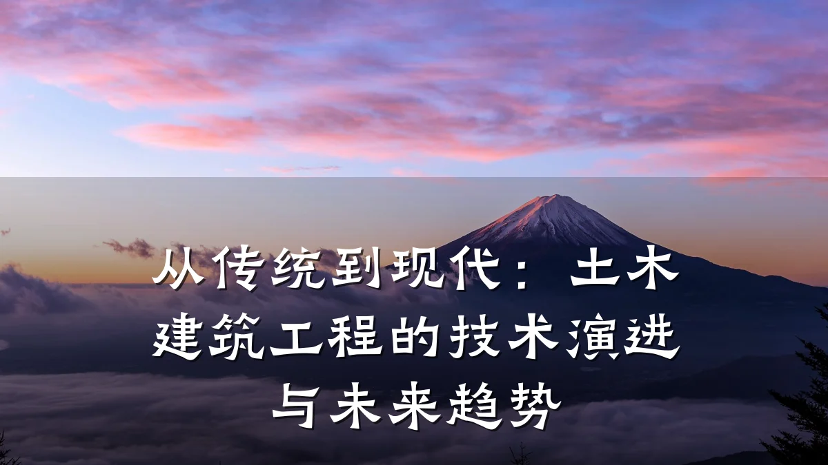 从传统到现代：土木建筑工程的技术演进与未来趋势