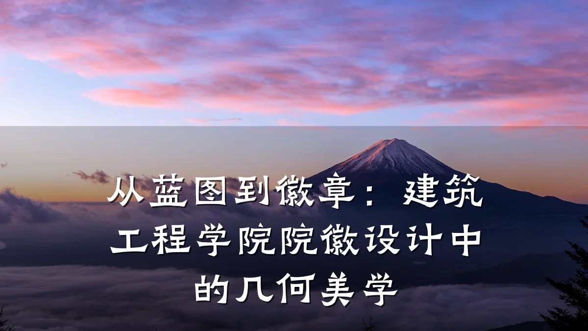 从蓝图到徽章：建筑工程学院院徽设计中的几何美学