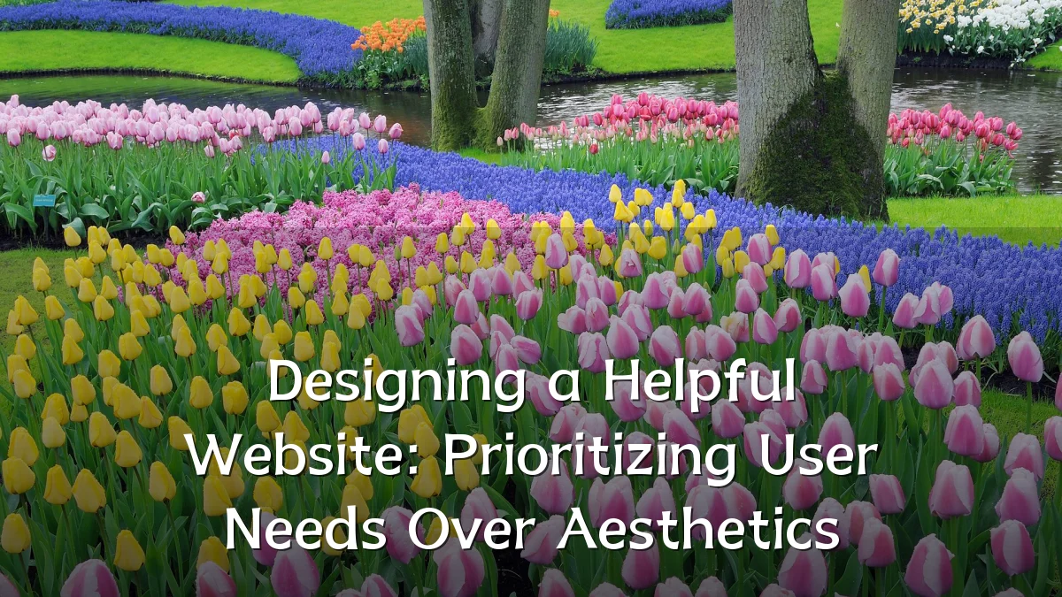 Designing a Helpful Website: Prioritizing User Needs Over Aesthetics