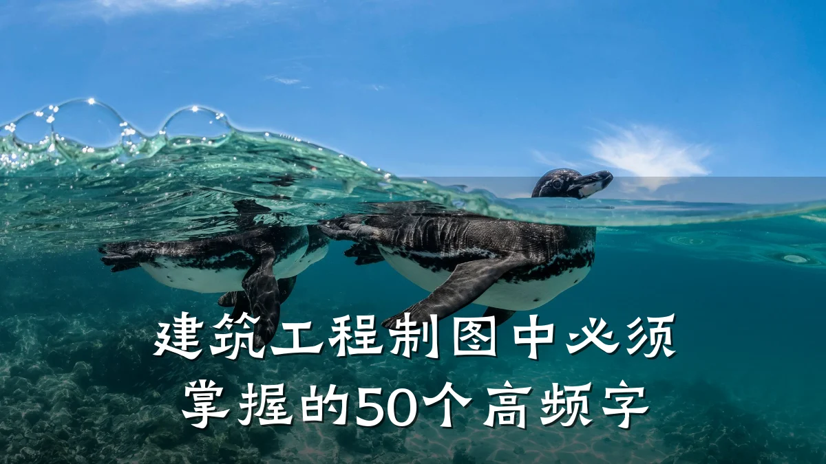 建筑工程制图中必须掌握的50个高频字