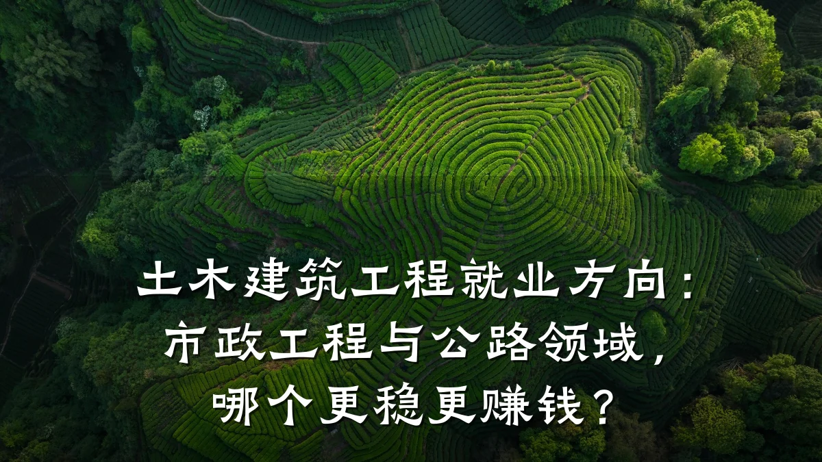 土木建筑工程就业方向：市政工程与公路领域，哪个更稳更赚钱？