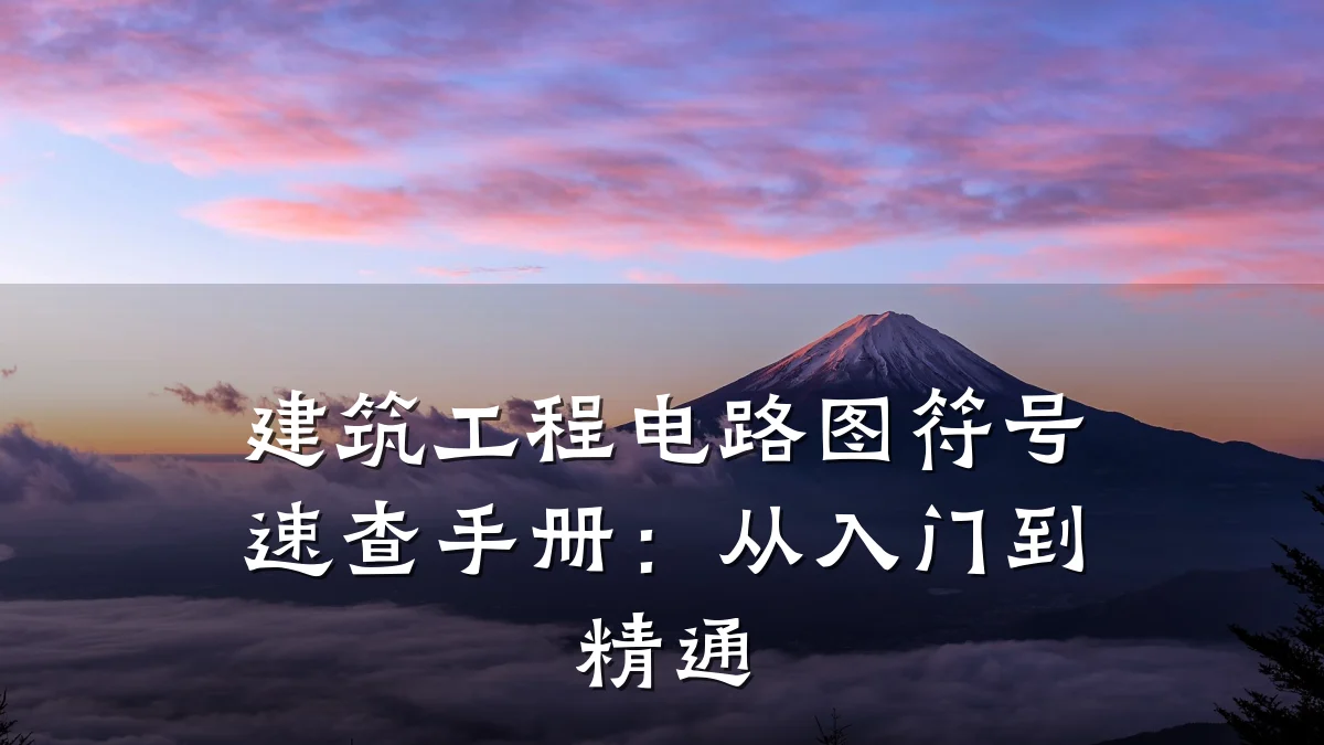 建筑工程电路图符号速查手册：从入门到精通