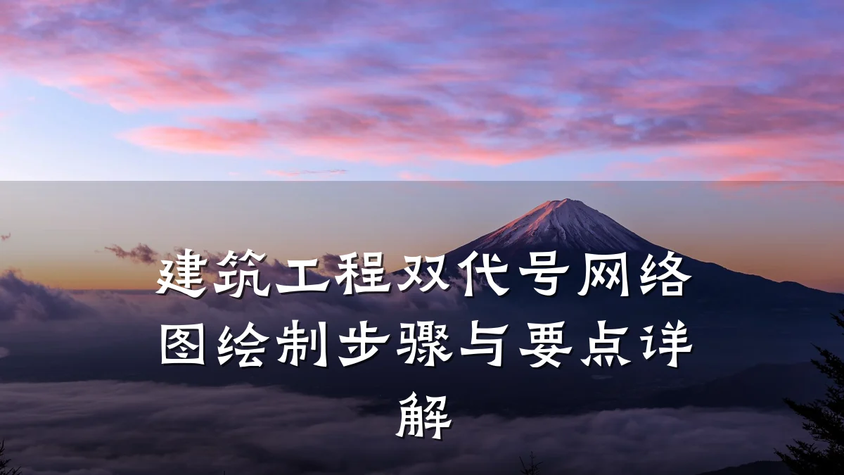 建筑工程双代号网络图绘制步骤与要点详解