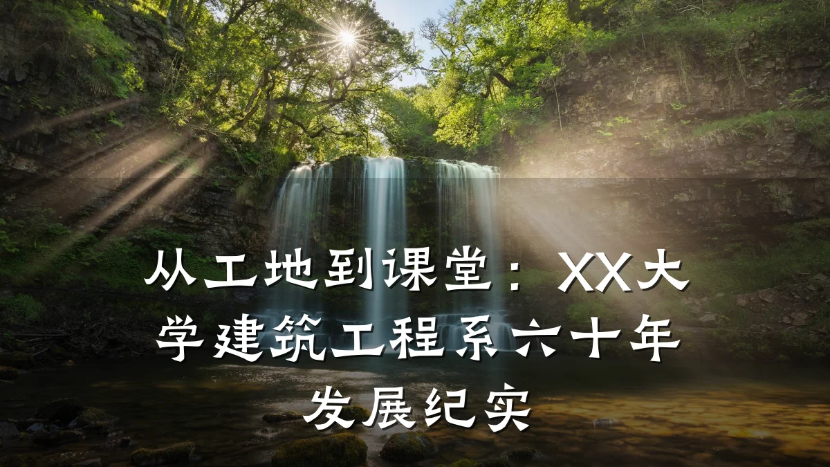 从工地到课堂：XX大学建筑工程系六十年发展纪实