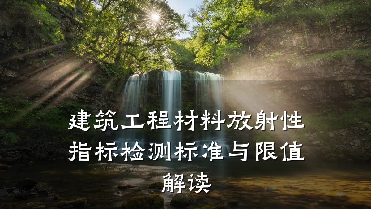 建筑工程材料放射性指标检测标准与限值解读