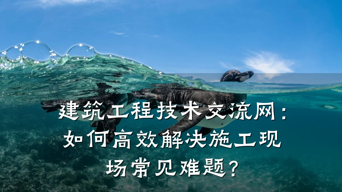 建筑工程技术交流网：如何高效解决施工现场常见难题？