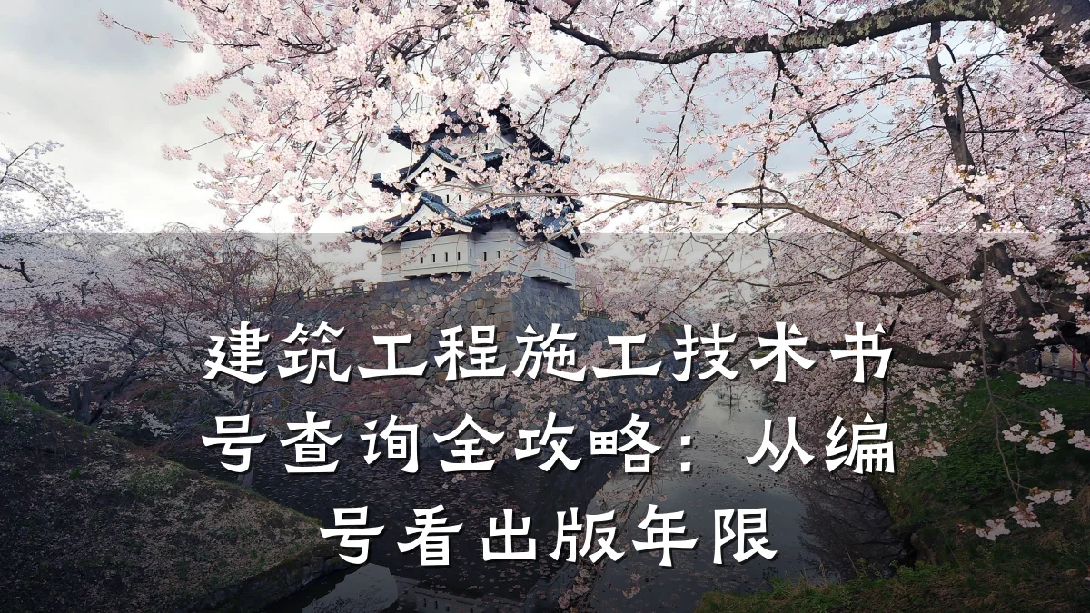 建筑工程施工技术书号查询全攻略：从编号看出版年限