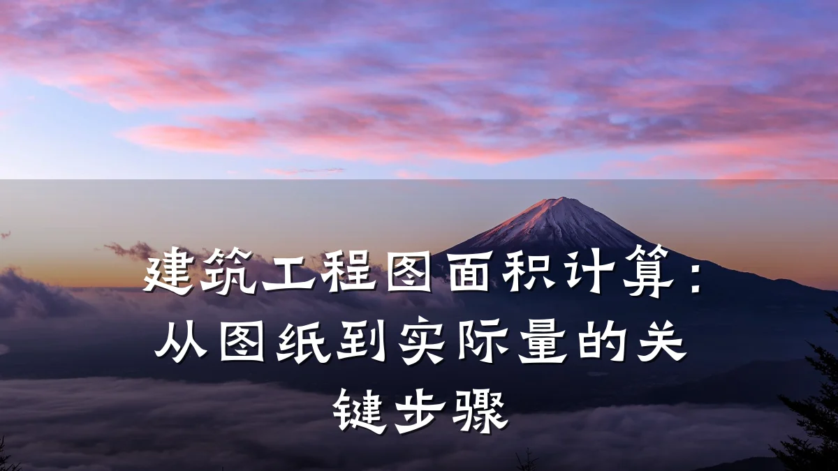 建筑工程图面积计算：从图纸到实际量的关键步骤