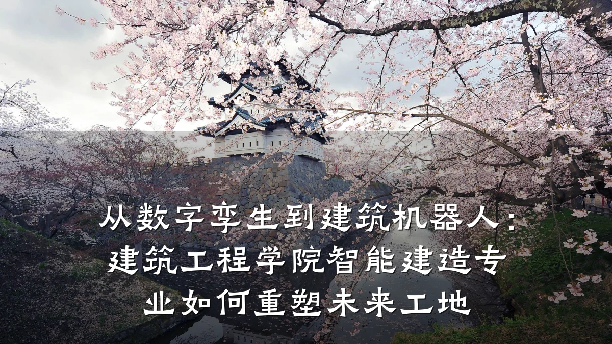 从数字孪生到建筑机器人：建筑工程学院智能建造专业如何重塑未来工地