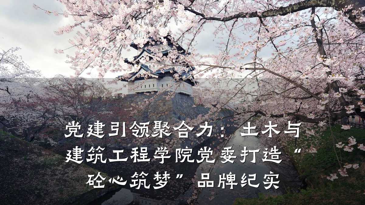 党建引领聚合力：土木与建筑工程学院党委打造“砼心筑梦”品牌纪实