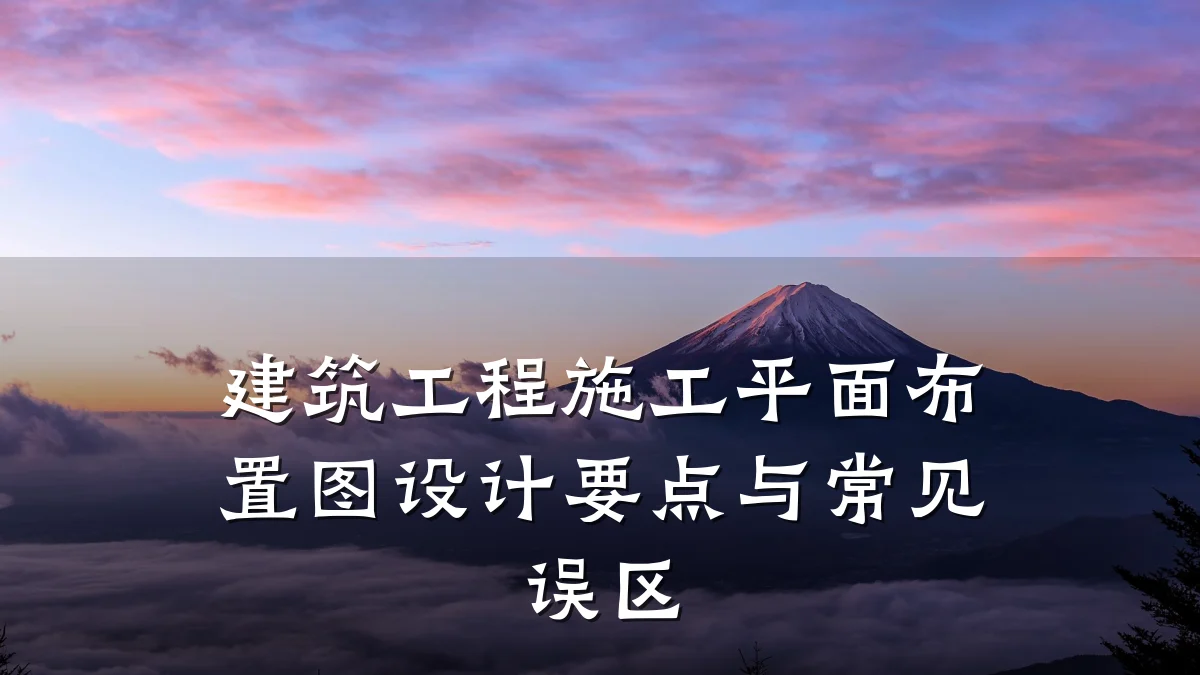 建筑工程施工平面布置图设计要点与常见误区